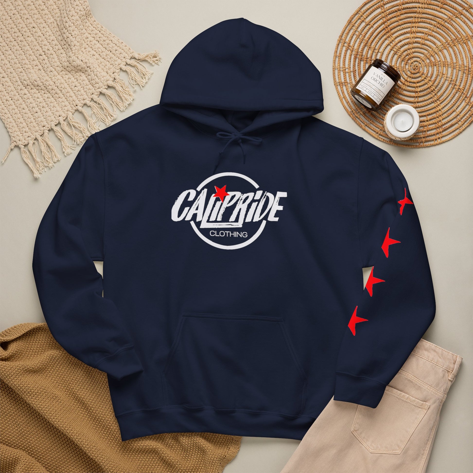 Urban Underground Collection | West Coast Vibe series - Graphic & Stars Hoodie - CaliPride Clothing