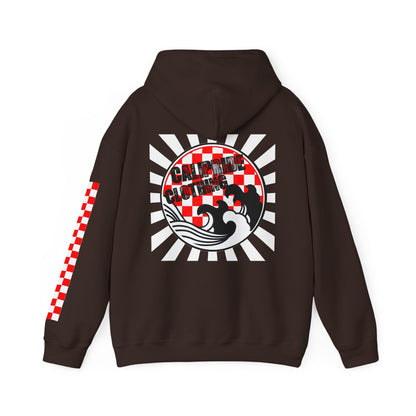 Skate & Surf Collection - Ocean Wave & Checkers Burst, Graphic Hoodie - CaliPride Clothing