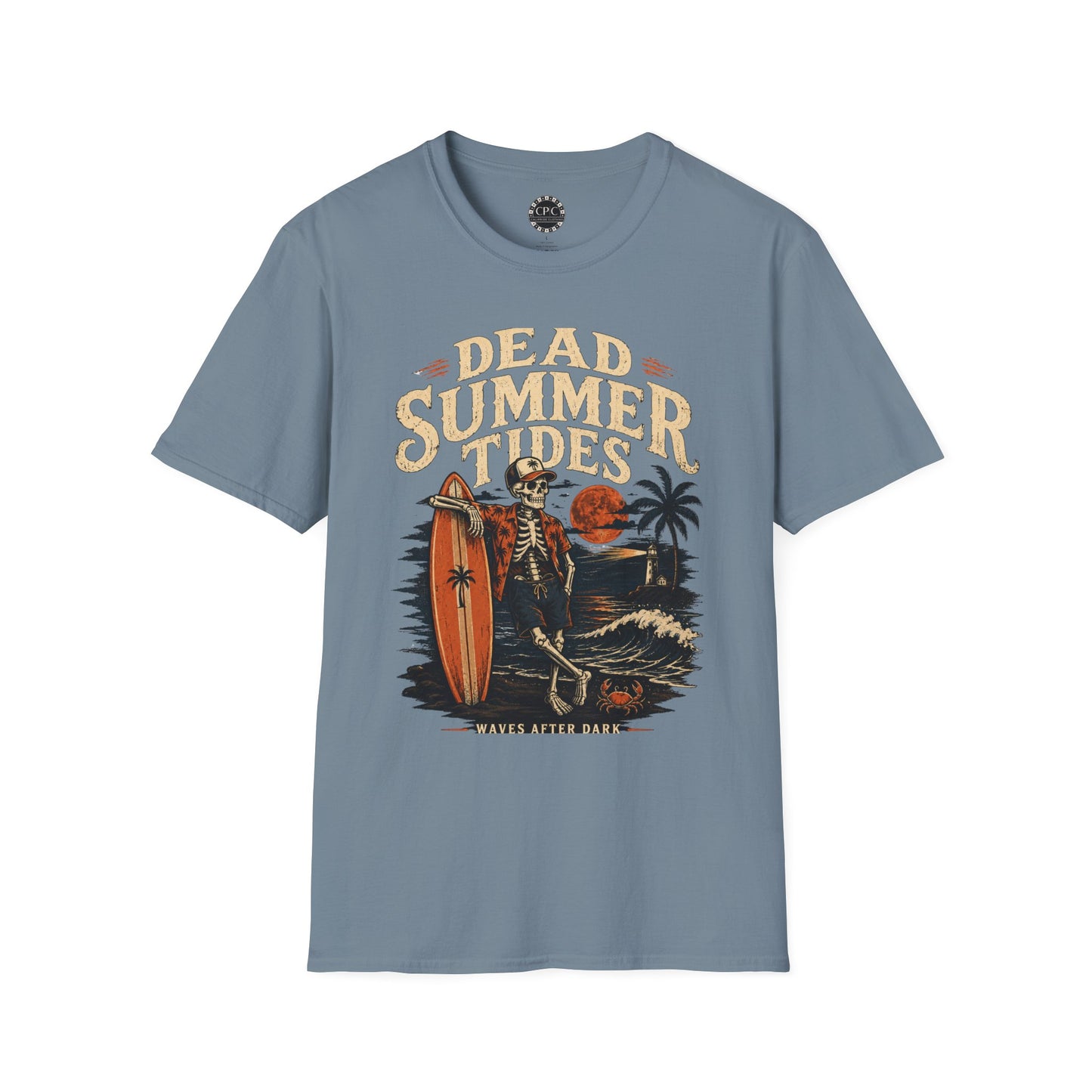 Skate & Surf Collection - Vintage Dead Summer Tides Graphic T-Shirt — CaliPride Clothing