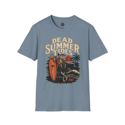 Skate & Surf Collection - Vintage Dead Summer Tides Graphic T-Shirt — CaliPride Clothing