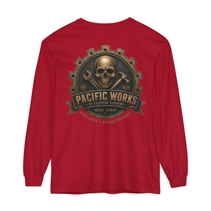Pacific Works Collection - Signature Logo Long Sleeve T-Shirt - CaliPride Clothing