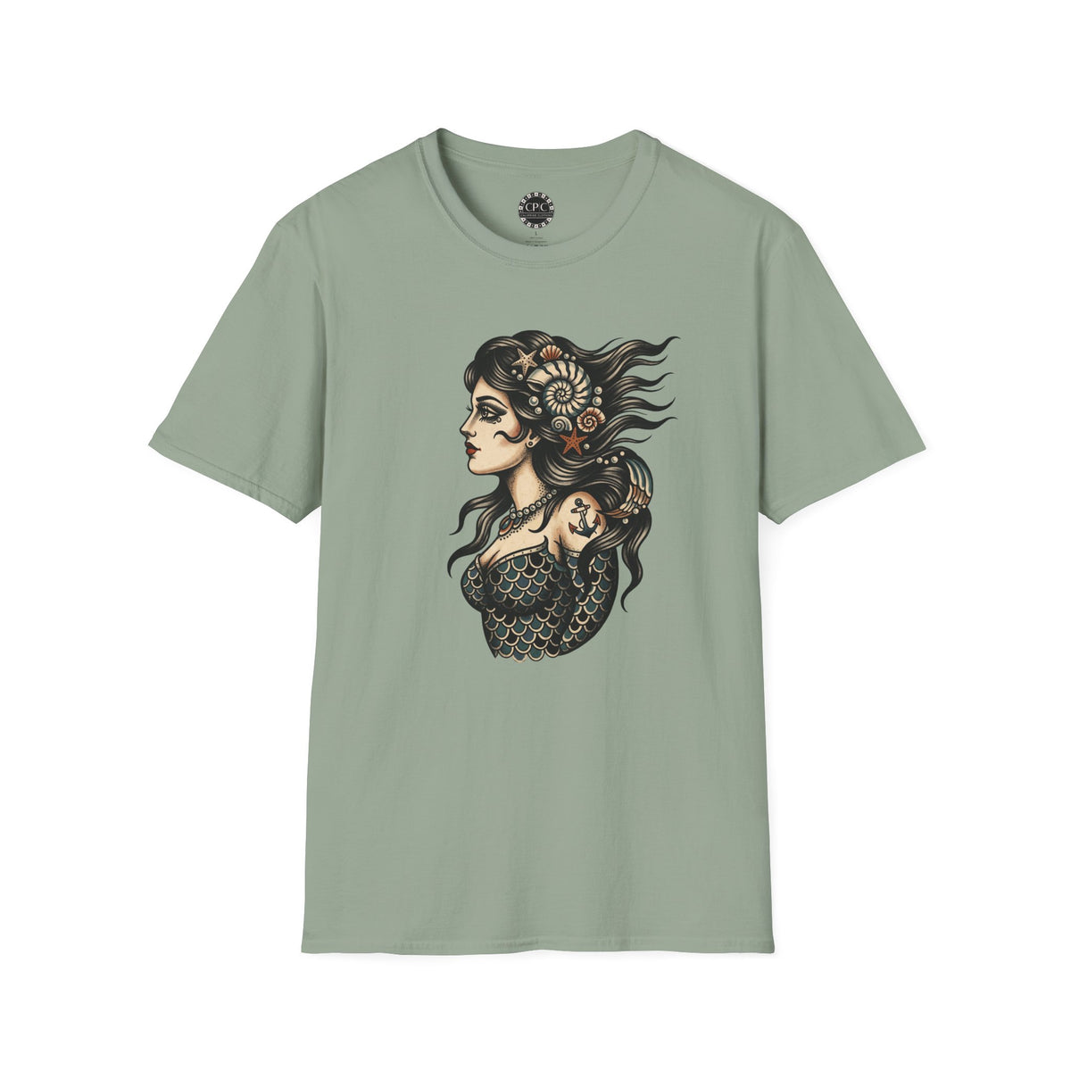 Pacific Works Collection - Vintage Mermaid Graphic T-Shirt — CaliPride Clothing