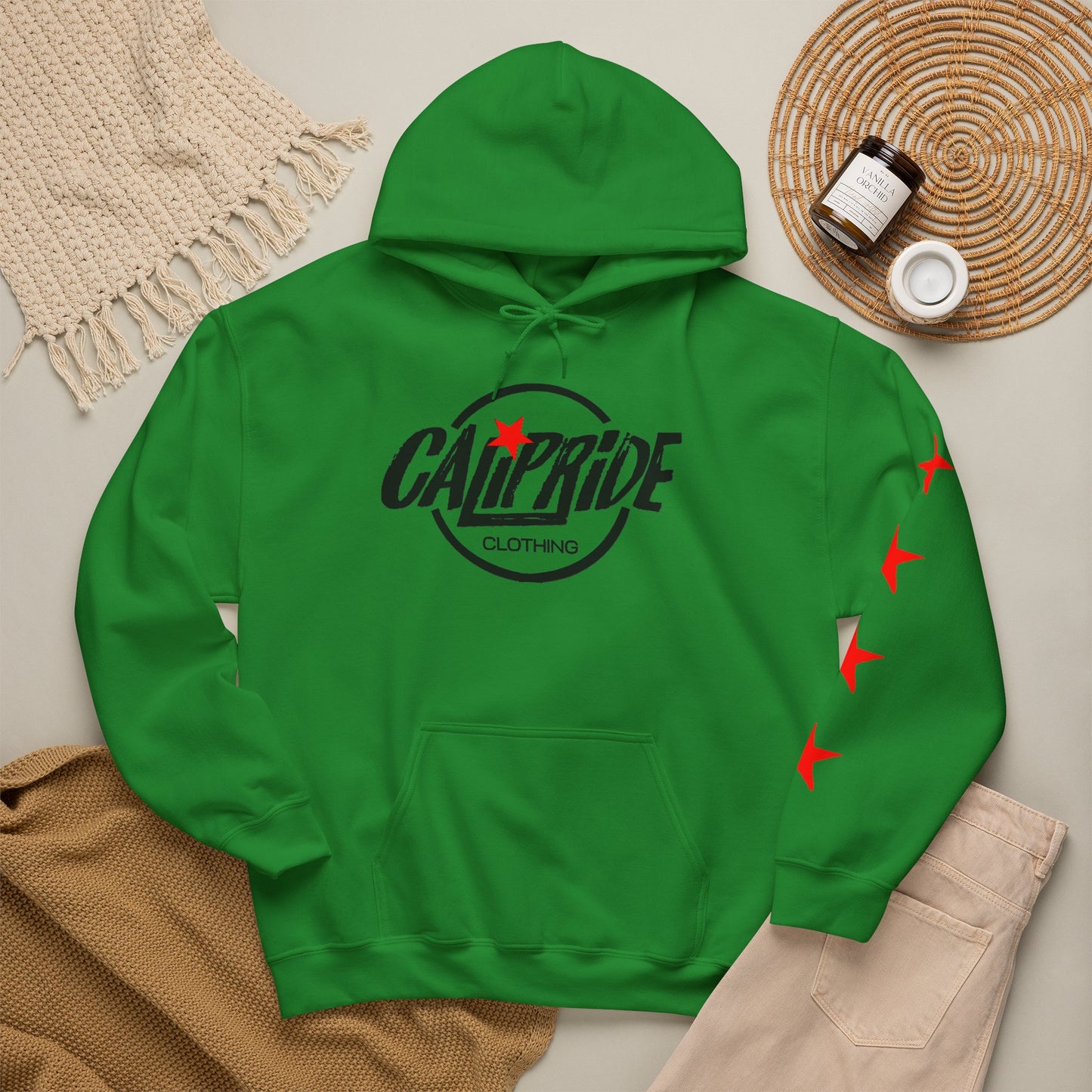 Urban Underground Collection | West Coast Vibe series - Graphic & Stars Hoodie - CaliPride Clothing