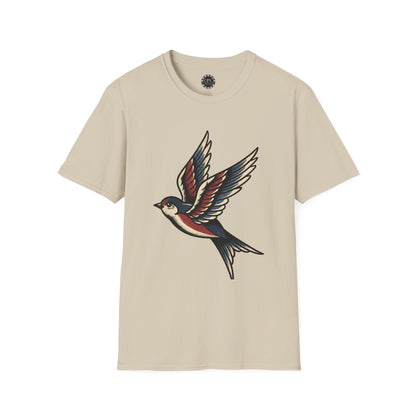 Pacific Works Collection - Vintage Flying Swallow Graphic Tee — CaliPride Clothing