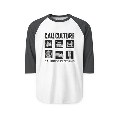 Skate & Surf Collection - CALI | CULTURE, Icon Stamp, Graphic Raglan Tee — CaliPride Clothing
