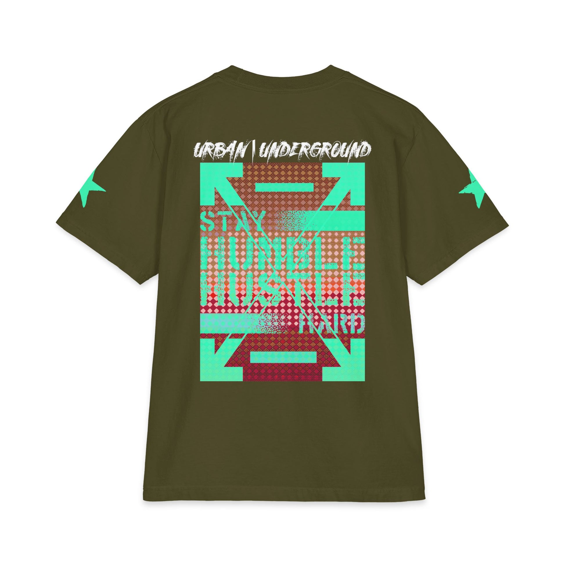 Urban Underground Collection - 'Stay Humble, Hustle Hard' double sided Rockstar Graphic T Shirt — CaliPride Clothing