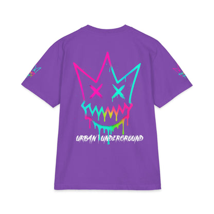 Urban Underground Collection - Neon Drip, Crown Face, Graphic 4-way T Shirt - CaliPride Clothing