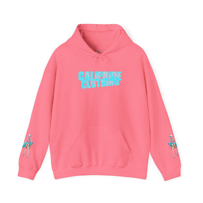 Surf & Beach Collection - Skeleton Sunset Surfer, Graphic Hoodie - CaliPride Clothing