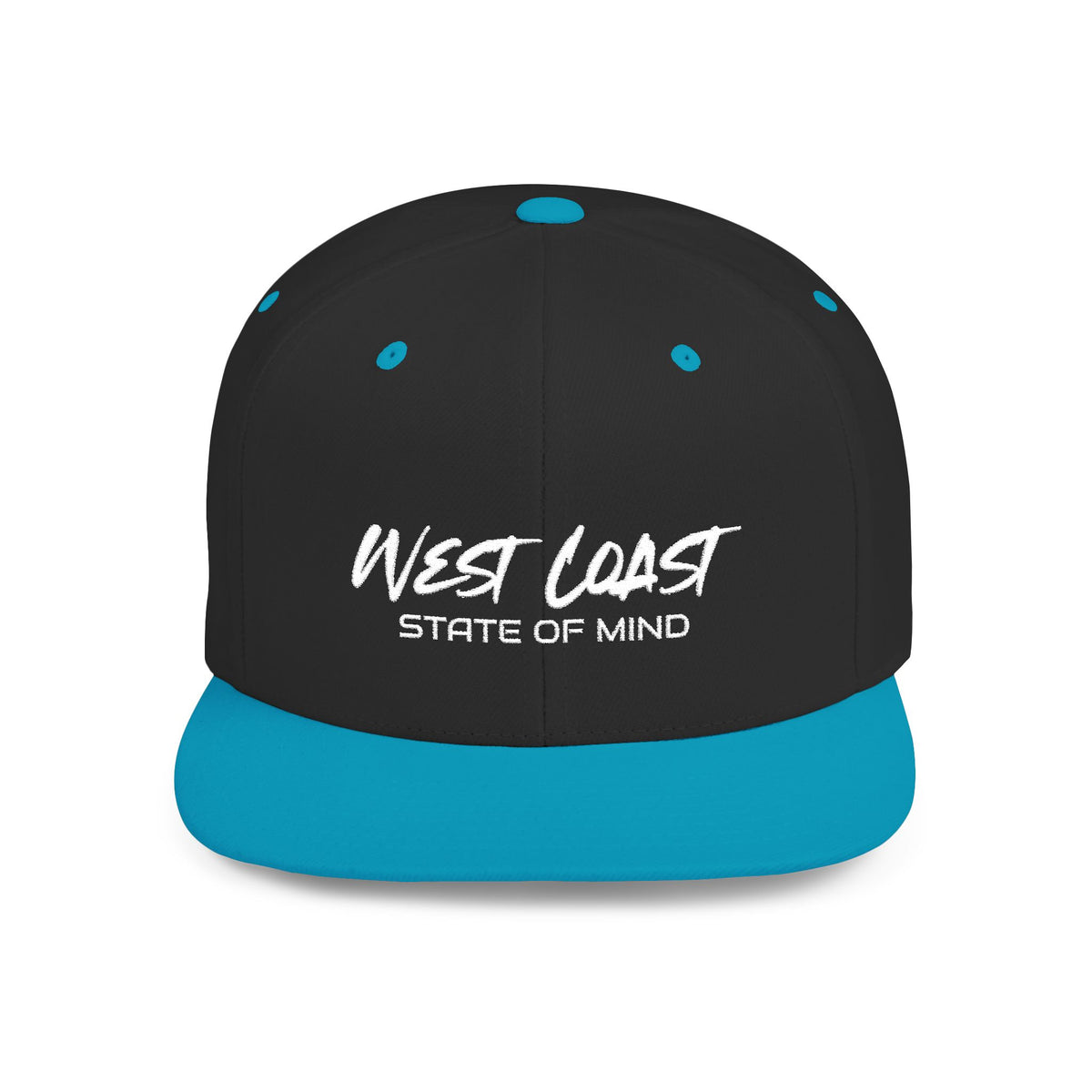 Urban Underground Collection - West Coast State Of Mind, Flat Bill Snapback Hat, Embroidered - CaliPride Clothing