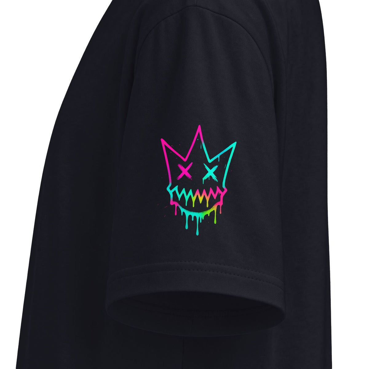 Urban Underground Collection - Neon Drip, Crown Face, Graphic 4-way T Shirt - CaliPride Clothing