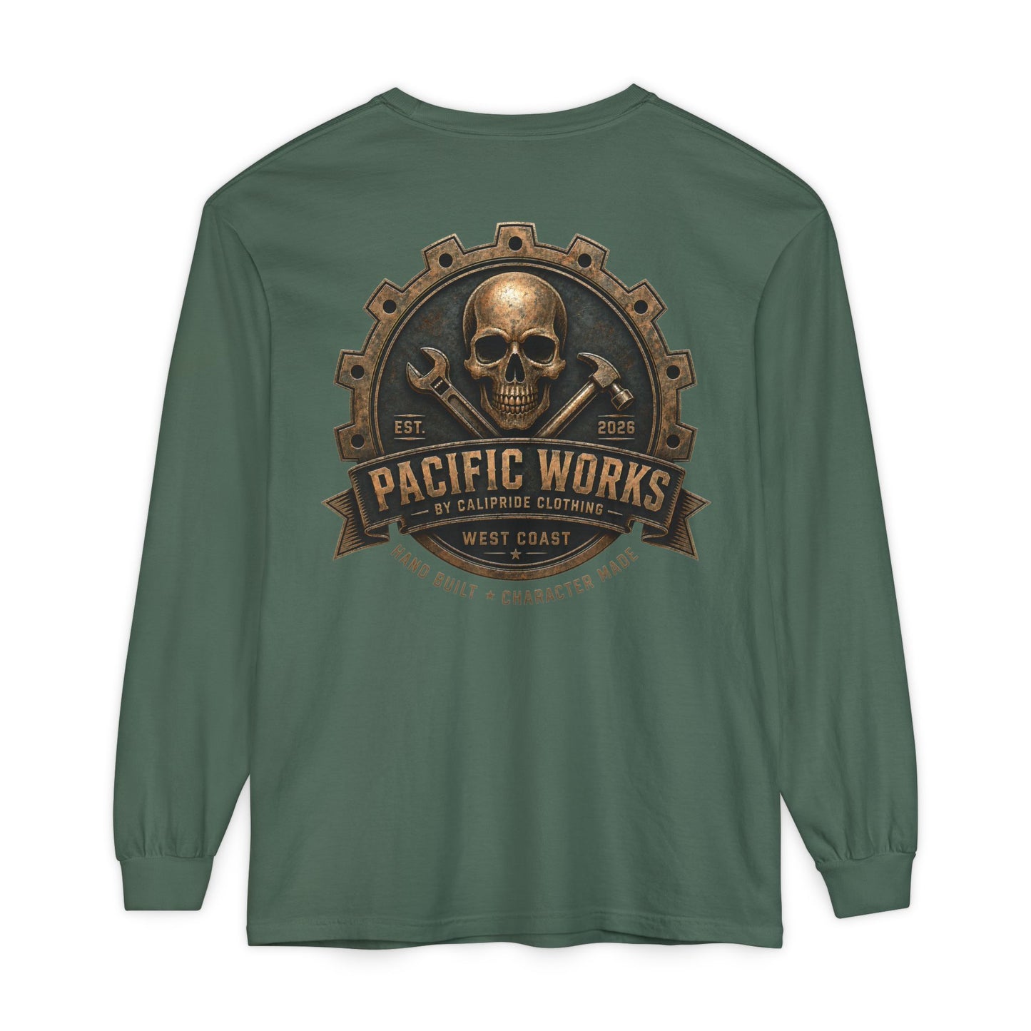 Pacific Works Collection - Signature Logo Long Sleeve T-Shirt - CaliPride Clothing