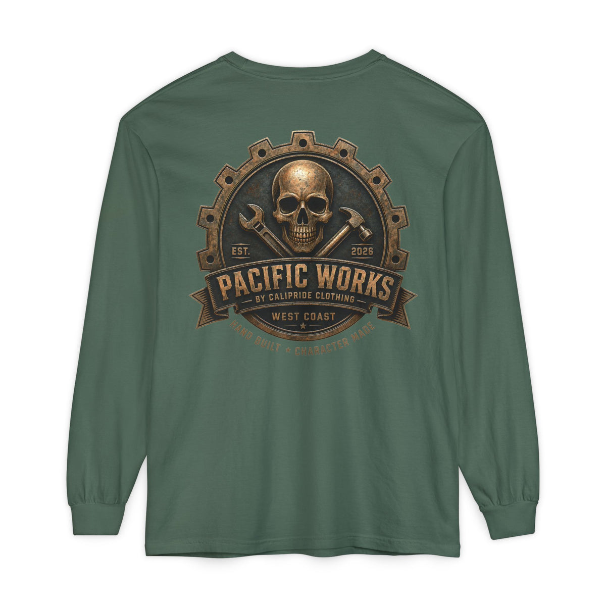 Pacific Works Collection - Signature Logo Long Sleeve T-Shirt - CaliPride Clothing