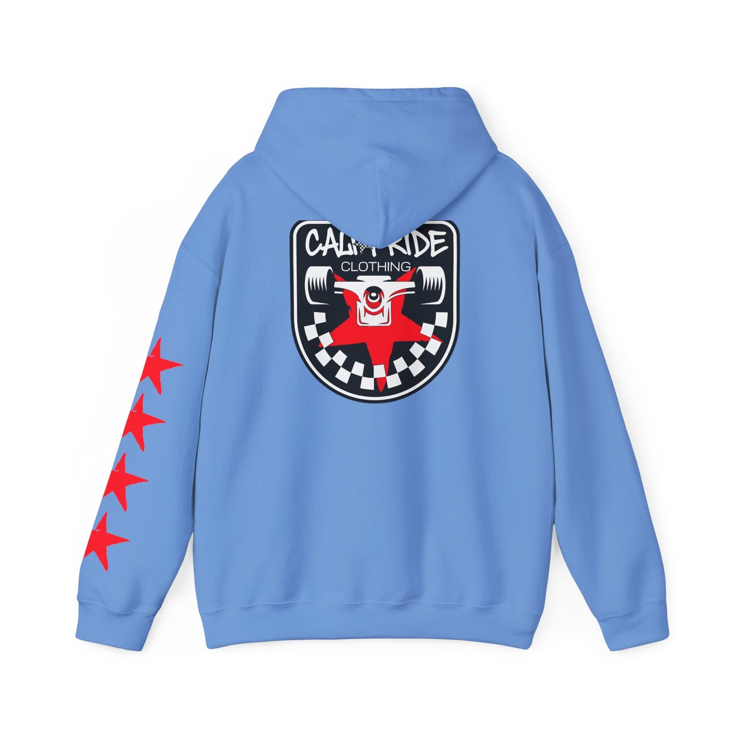 CaliPride Checkered Star Emblem Hoodie | CaliPride Clothing white logo