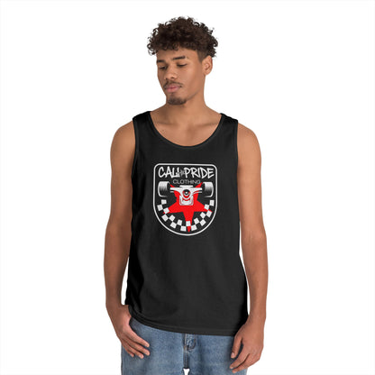 Skate & Surf Collection - Checkered Truck Emblem, Tank Top - CaliPride Clothing