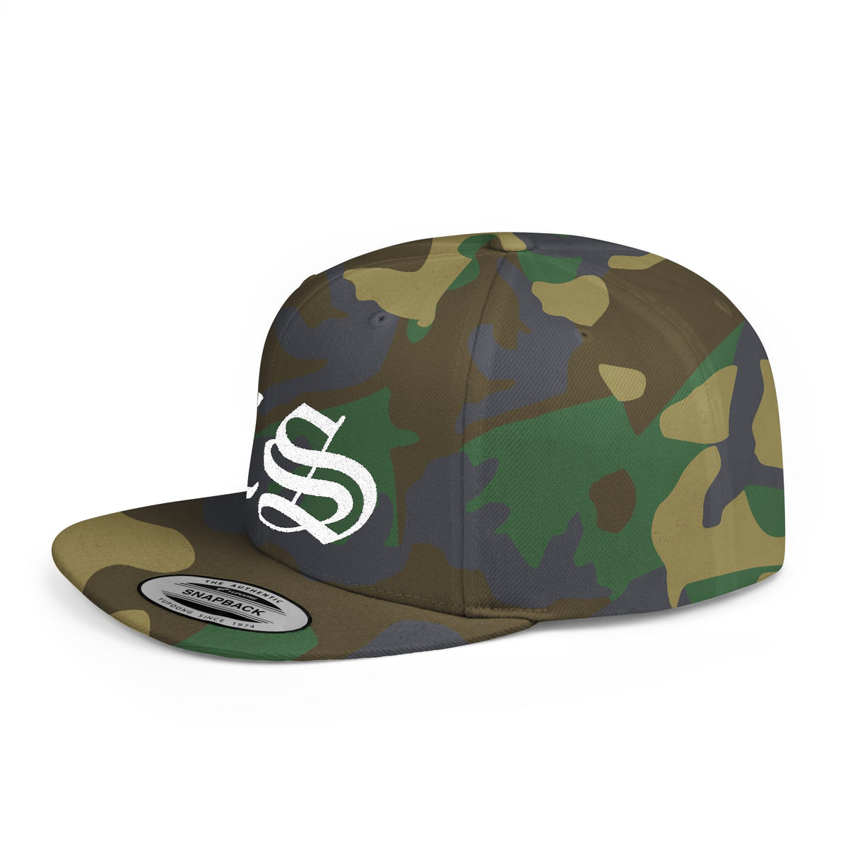 Concrete & Scars Skatewear Collection - CS Old English Embroidered, white logo, Hat | Flat Bill Snapback - CaliPride Clothing