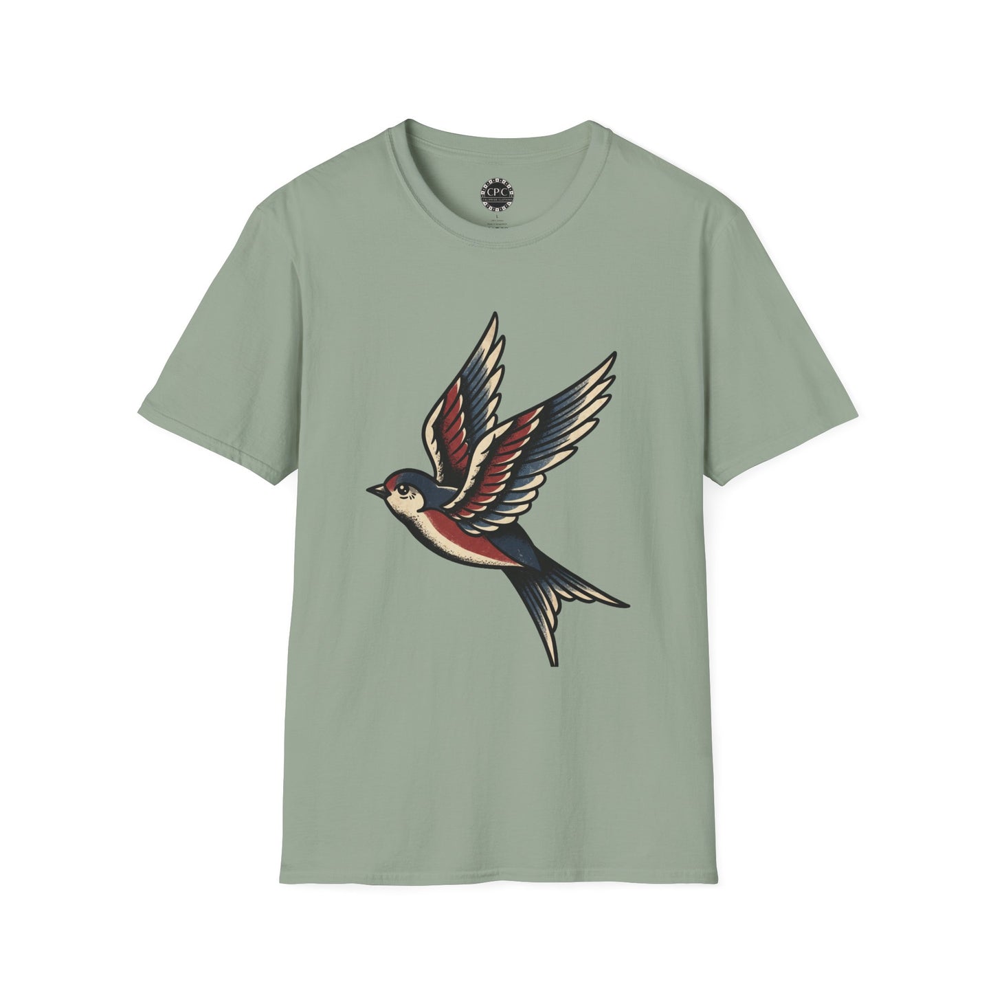 Pacific Works Collection - Vintage Flying Swallow Graphic Tee — CaliPride Clothing