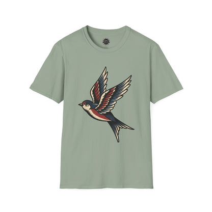 Pacific Works Collection - Vintage Flying Swallow Graphic Tee — CaliPride Clothing