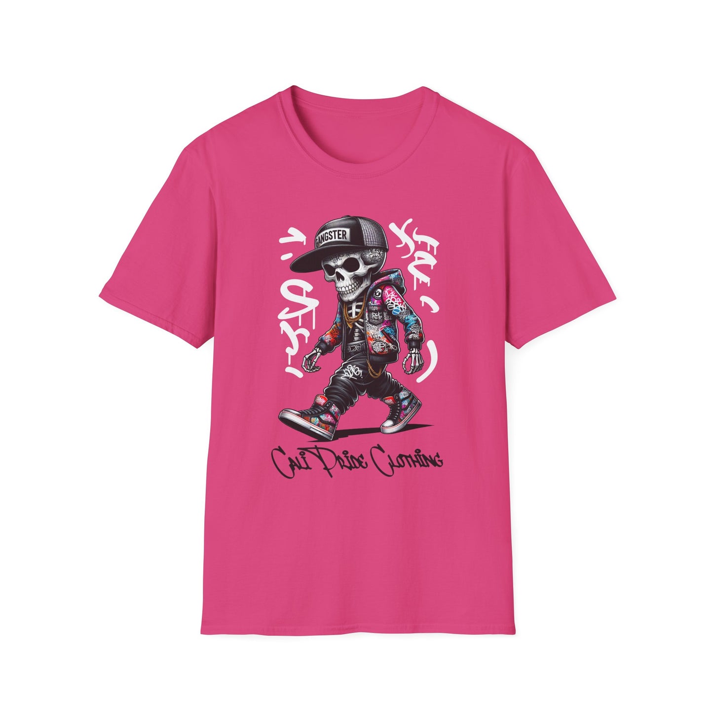 Graffiti Skeleton Artist Graphic T-Shirt