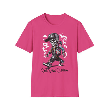Graffiti Skeleton Artist Graphic T-Shirt