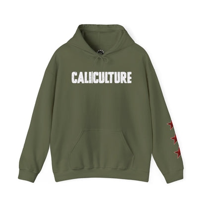 Skate & Surf Collection - CALI | CULTURE, Red Plaid Emblan w Stars Hoodie - CaliPride Clothing