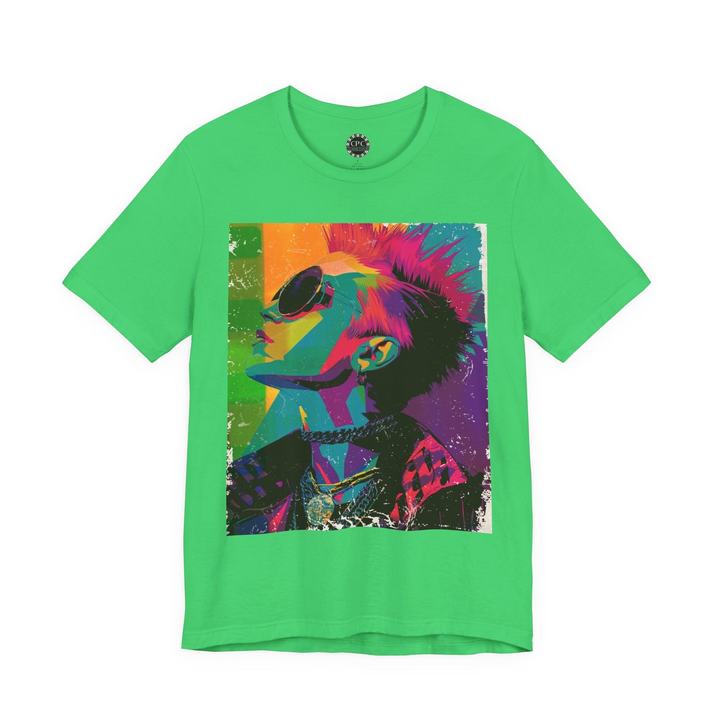 Punk Resurrected Collection - Neon Retro Musician, Graphic T - Shirt - CaliPride Clothing
