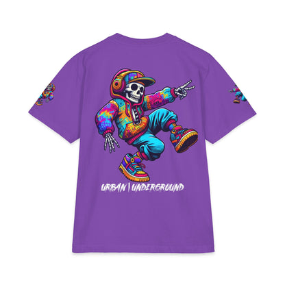 Urban Underground Collection - Neon Drip, Skeleton Jam, Graphic 4-way T Shirt - CaliPride Clothing