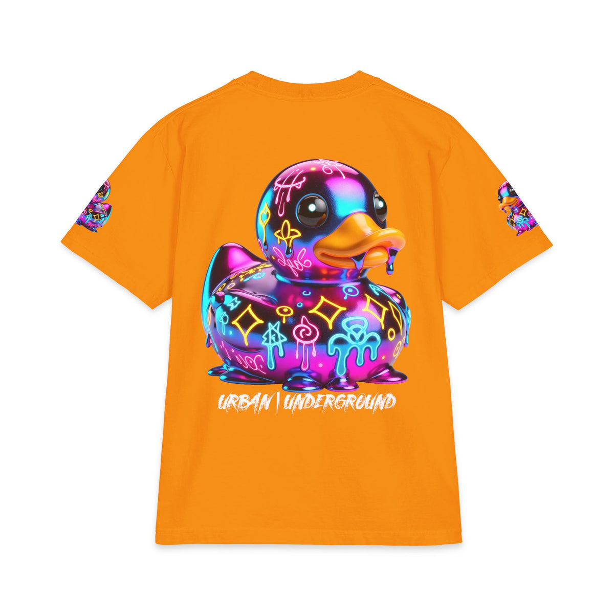 Urban Underground Collection - Neon Drip, Rub'a Ducky, Graphic 4-way T Shirt - CaliPride Clothing