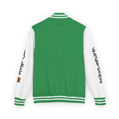 Urban Underground Collection - Savage Vibe, Bone Drop Graphic Letterman Jacket | CaliPride Clothing