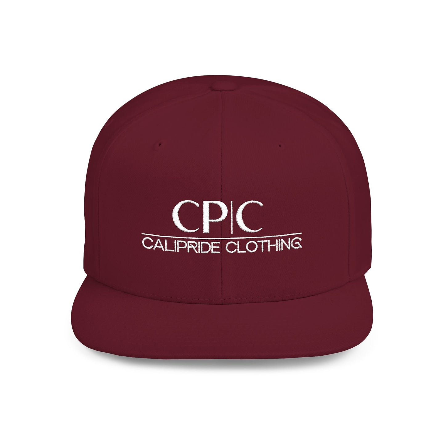 The Elite Collection - CP | C Signature Logo, Flat Bill Snapback Hat, Embroidered - CaliPride Clothing