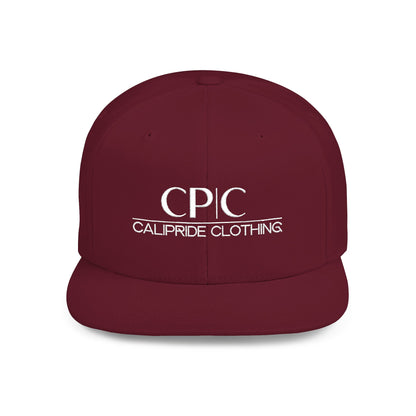 The Elite Collection - CP | C Signature Logo, Flat Bill Snapback Hat, Embroidered - CaliPride Clothing