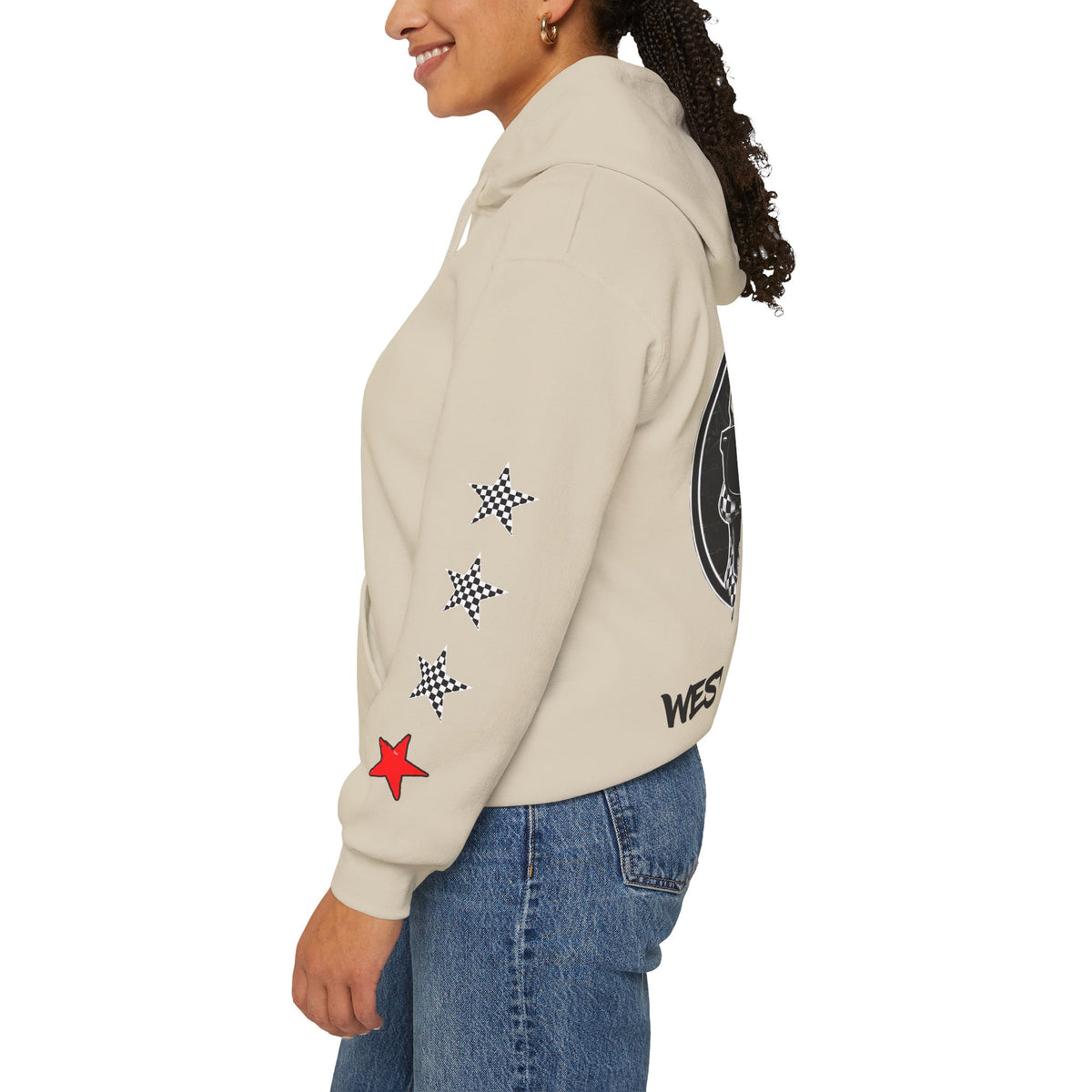 Urban Underground Collection | West Coast Vibe series - Checkered Sugar Skull & Stars Hoodie - CaliPride Clothing