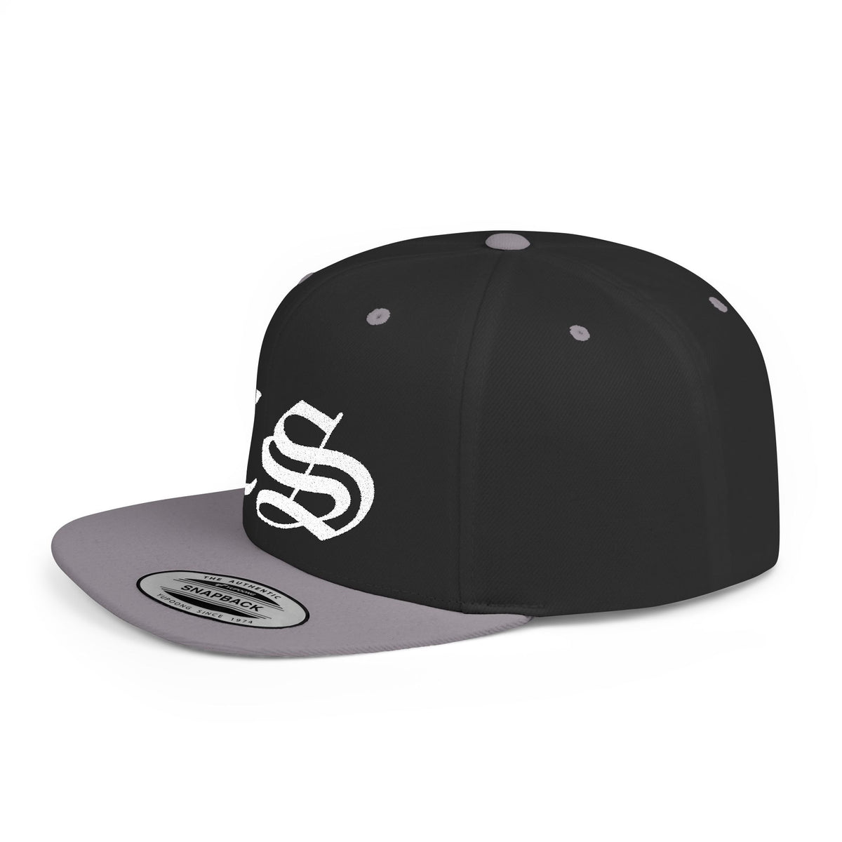 Concrete & Scars Skatewear Collection - CS Old English Embroidered, white logo, Hat | Flat Bill Snapback - CaliPride Clothing