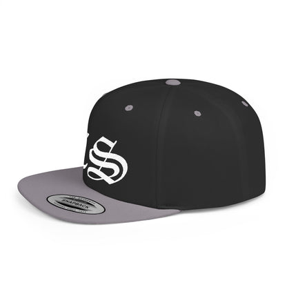 Concrete & Scars Skatewear Collection - CS Old English Embroidered, white logo, Hat | Flat Bill Snapback - CaliPride Clothing