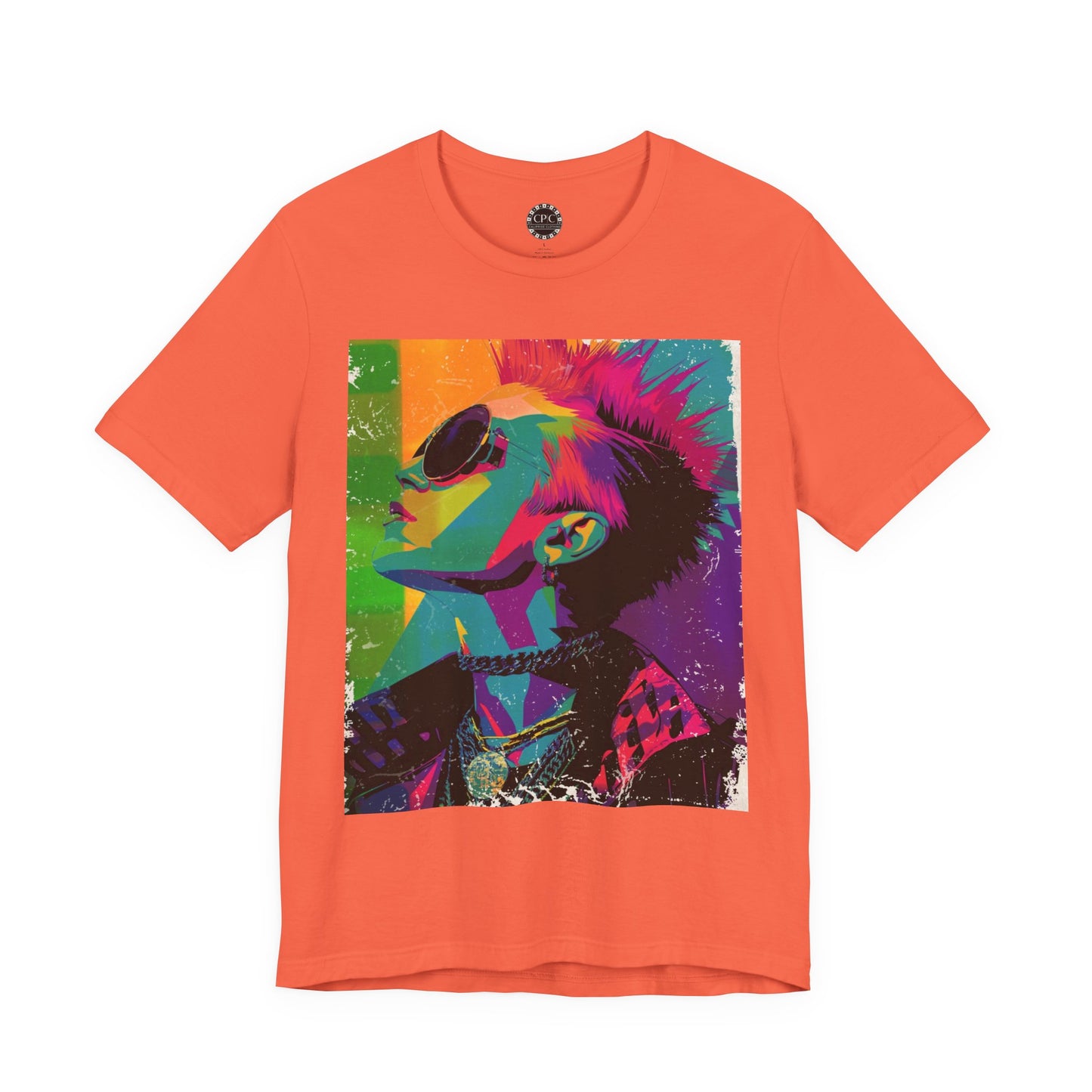 Punk Resurrected Collection - Neon Retro Musician, Graphic T - Shirt - CaliPride Clothing