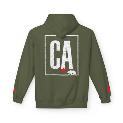 CA State Bear, Hoodie | CaliPride Clothing white logo