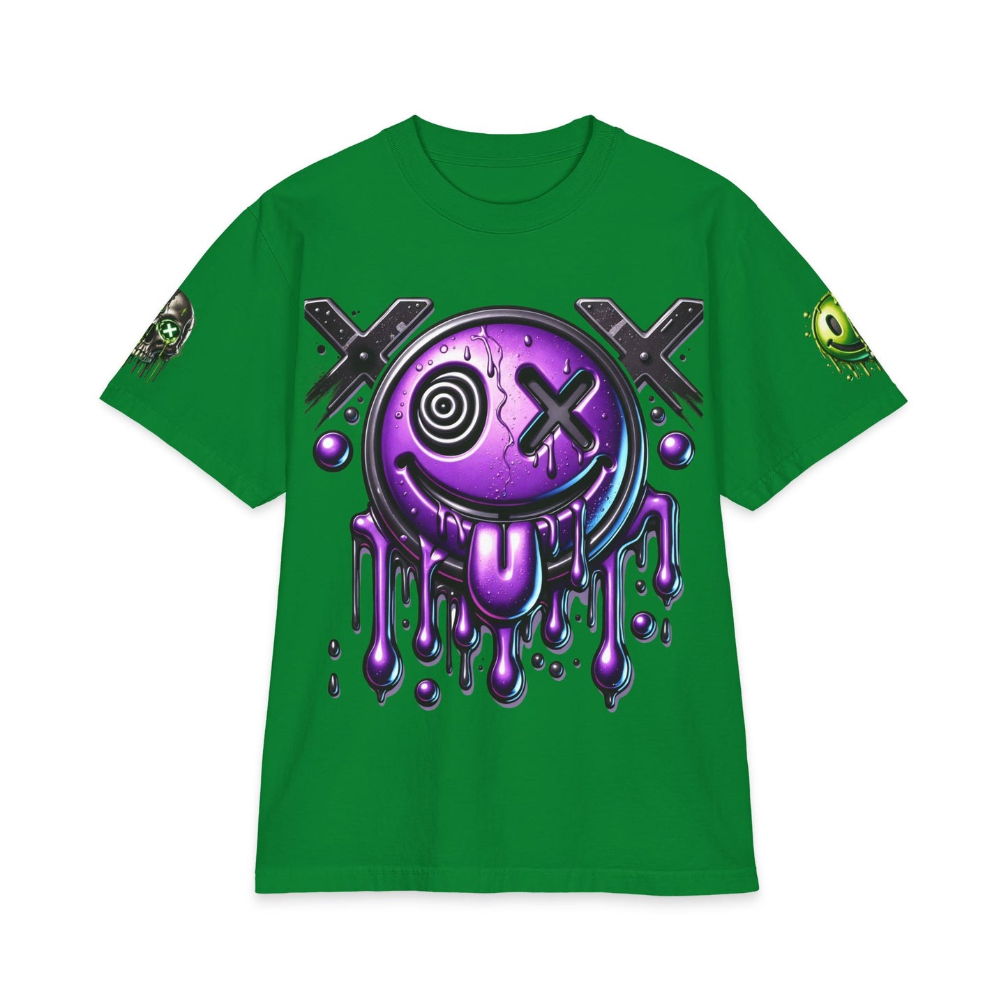 Urban Underground Collection - Neon Drip Drooly, Graphic 4-way T Shirt - CaliPride Clothing