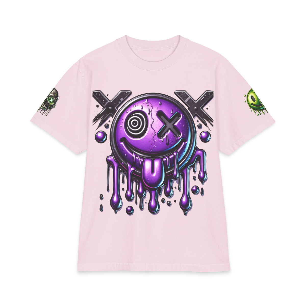 Urban Underground Collection - Neon Drip Drooly, Graphic 4-way T Shirt - CaliPride Clothing