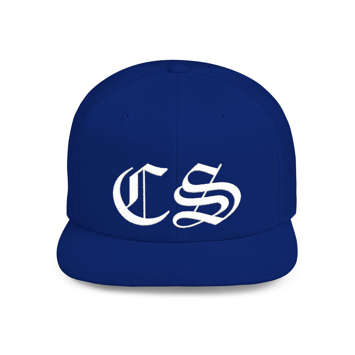 Concrete & Scars Skatewear Collection - CS Old English Embroidered, white logo, Hat | Flat Bill Snapback - CaliPride Clothing