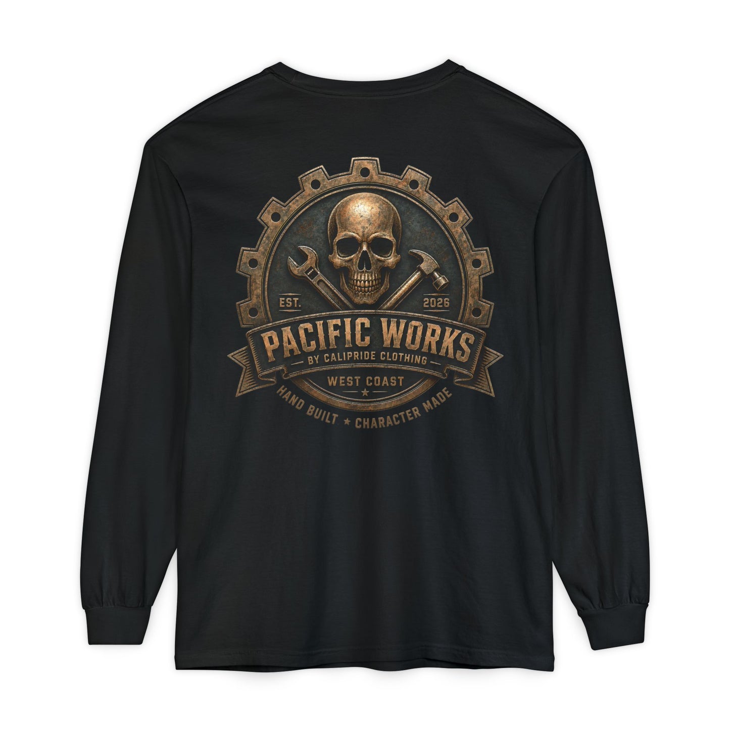 Pacific Works Collection - Signature Logo Long Sleeve T-Shirt - CaliPride Clothing
