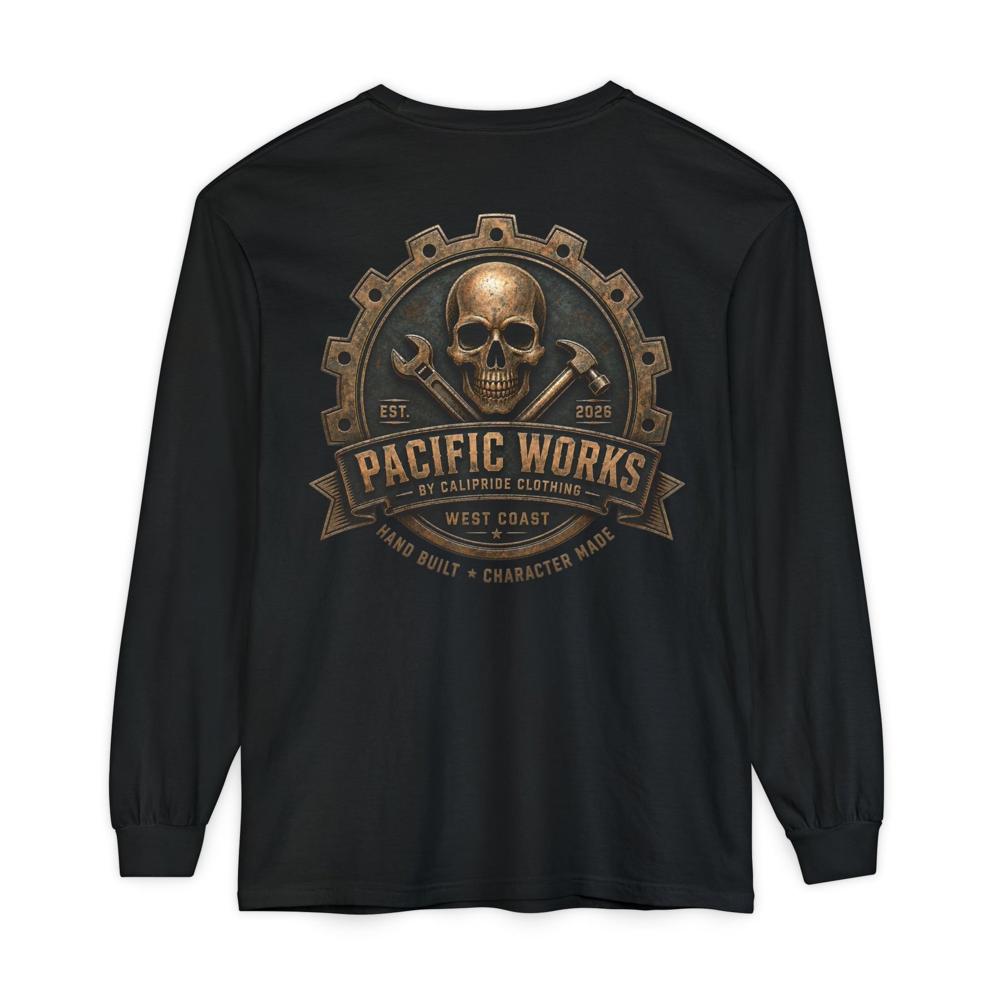 Pacific Works Collection - Signature Logo Long Sleeve T-Shirt - CaliPride Clothing