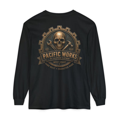 Pacific Works Collection - Signature Logo Long Sleeve T-Shirt - CaliPride Clothing