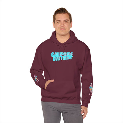 Surf & Beach Collection - Skeleton Sunset Surfer, Graphic Hoodie - CaliPride Clothing