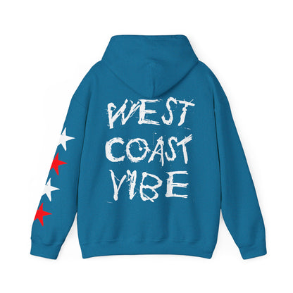 'West Coast Vibe' Graphic Hoodie w Stars - Multiple colors | CaliPride Clothing