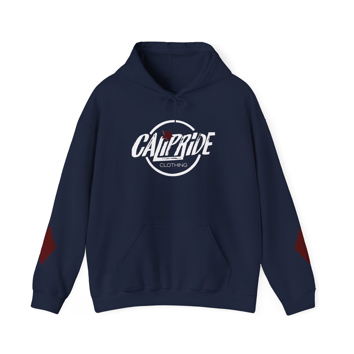 'West Coast State of Mind' Diamond & Hearts Skull, Graphic Hoodie - CaliPride Clothing