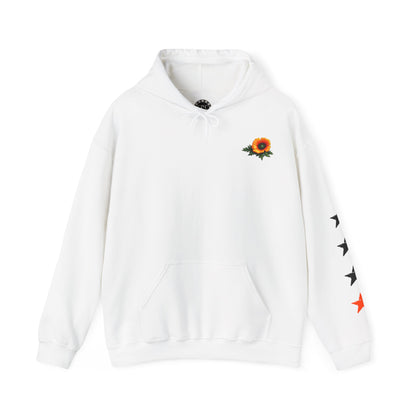 Urban Underground Collection | West Coast State of Mind - Floral Poppy & Sugar Skull Hoodie | CaliPride Clothing