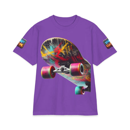 Urban Underground Collection - Neon Drip, Skateboard, Graphic 4-way T Shirt - CaliPride Clothing