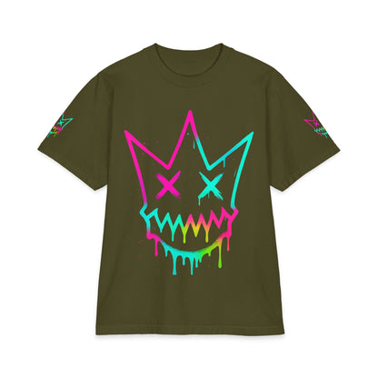 Urban Underground Collection - Neon Drip, Crown Face, Graphic 4-way T Shirt - CaliPride Clothing