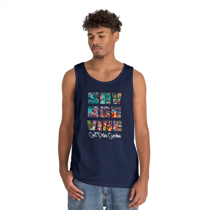 Urban Underground Collection - Savage Vibe Graffiti Block series - Multicolor Tank Tops | CaliPride Clothing