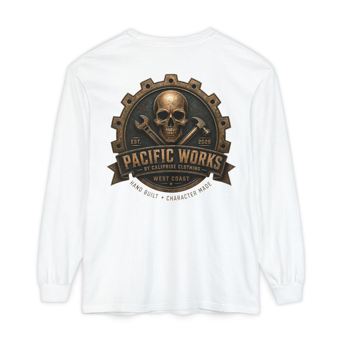 Pacific Works Collection - Signature Logo Long Sleeve T-Shirt - CaliPride Clothing