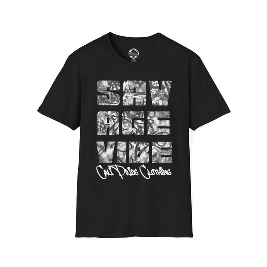 Savage Vibe Graffiti Block, Monochrome gray - CaliPride Clothing